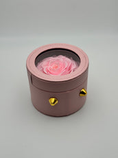 Rose éternelle rose en cercle